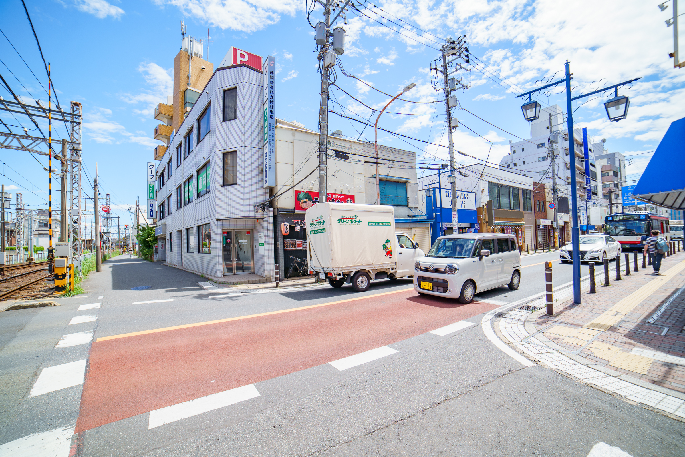 京成八幡駅から本八幡方面への道路